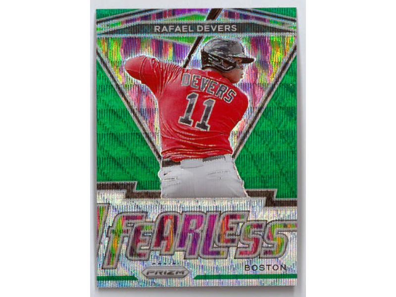 Picture of Athlon CTBL-037810 Major League Baseball Boston Red Sox Rafael Devers 2021 Panini Prizm Fearless Green Wave Card - FR-4
