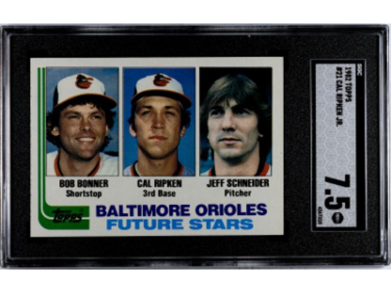 CTBL-037879 Major League Baseball Baltimore Orioles Cal Ripken, Jr. 1982 Topps Baseball Rookie Card - No.21 - SGC Graded 7.5 NM Plus