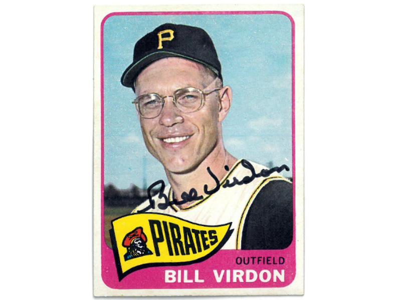 CTBL-037842 Major League Baseball Pittsburgh Pirates Bill Virdon Signed 1965 Topps On Autographed Card - No.69 - COA