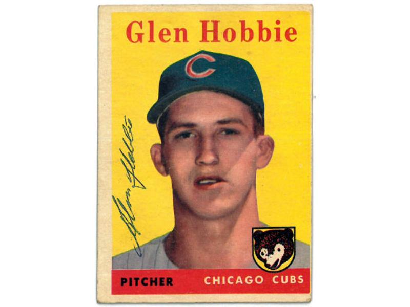 CTBL-037843 Major League Baseball Chicago Cubs Glen Hobbie signed 1958 Topps On Autographed Card - No.467 - COA