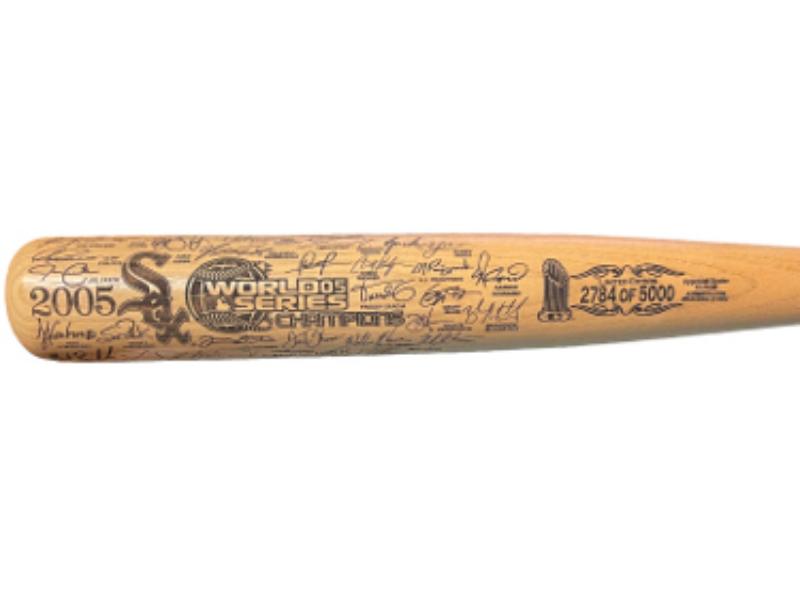 Picture of Athlon CTBL-038013 Chicago White Sox 2005 World Series Championship Commemorative Signature MLB 34.5 in. Bat