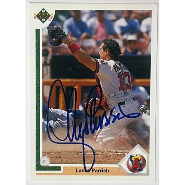 CTBL-037972 Lance Parrish Signed 1991 Upper Deck on Card with Auto No.552- COA - Los Angeles Angels