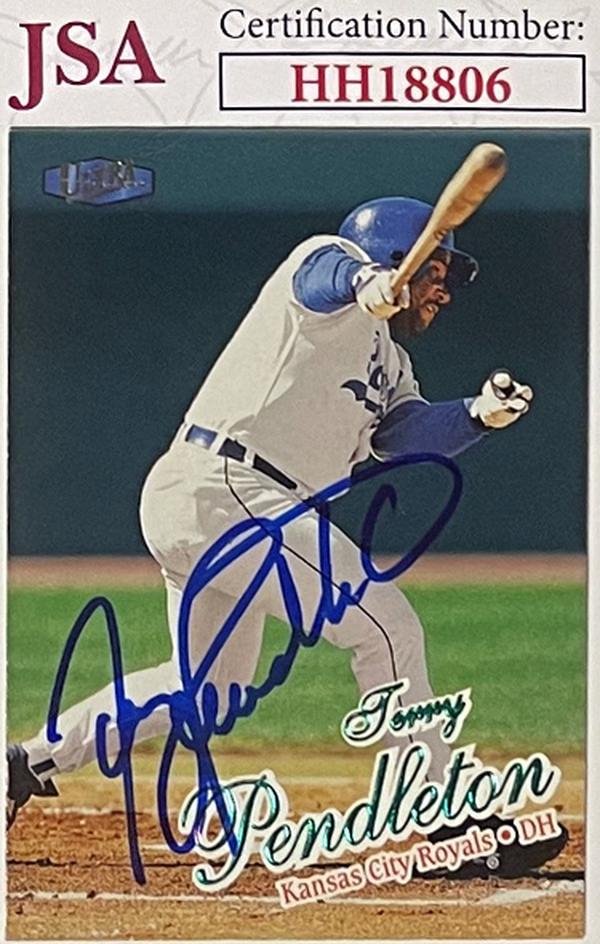 CTBL-037988 Terry Pendleton Signed 1998 Fleer Ultra Baseball Autographed On Card - No.326 JSA No.HH18806 - Kansas City Chiefs
