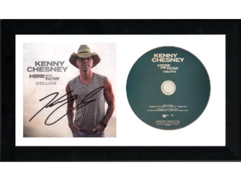 Picture of Athlon CTBL-f34596 Kenny Chesney Signed 2020 Here & Now Deluxe CD Cover with CD 6.5 x 12 in. Custom Framing - JSA No.AC92409