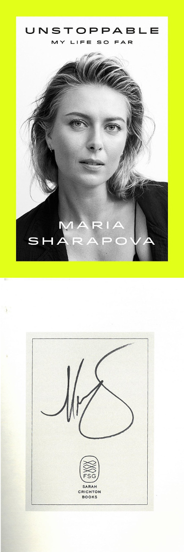 Picture of Athlon CTBL-038017 Maria Sharapova Signed Unstoppable My Life So Far First Edition Hardback Book - Bookplate Edition-COA