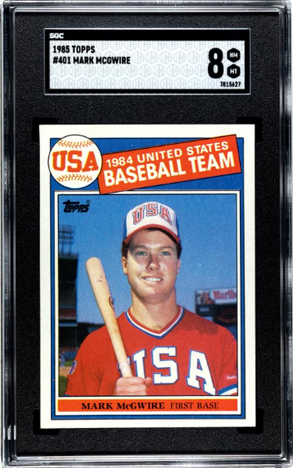 CTBL-038101 Mark Mcgwire 1985 Topps Rookie Card - No.401 SGC Graded 8 NM-MT - St. Louis Cardinals & Team USA -  Athlon, CTBL_038101