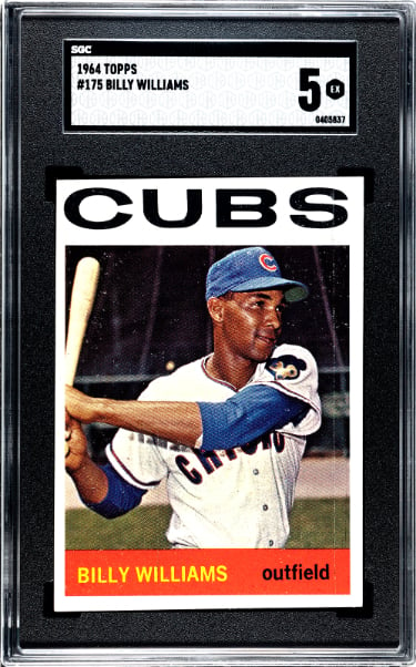 CTBL-038119 Billy Williams 1964 Topps Baseball Card - No.175 SGC Graded 5 EX - Chicago Cubs & HOF -  Athlon, CTBL_038119