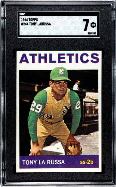 CTBL-038069 Tony La Russa 1964 Topps Rookie Baseball Card - No.244 SGC Graded 7 NM - Kansas City Athletics -  Athlon, CTBL_038069