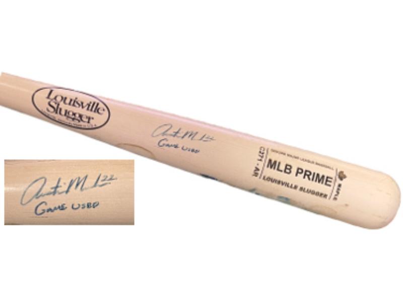 Picture of RDB Holdings & Consulting CTBL-038155 Austin Meadows Signed Louisville Slugger Game Used C-271-AR MLB Prime Maple Bat - No.22 - Pirates&#44; Rays & Tigers