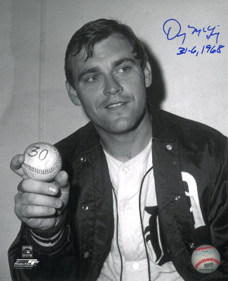 Picture of Athlon CTBL-015059 Denny Mclain Signed Detroit Tigers Vintage B&W Photo 31-6&#44; 1968 - 8 x 10