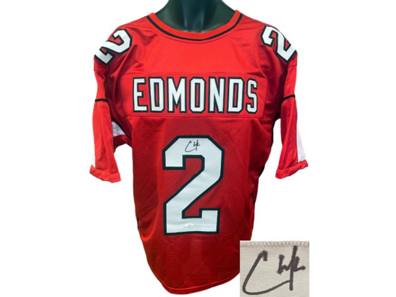 CTBL-038129 Chase Edmonds Signed Arizona Cardinal Red Custom Stitched Pro Style Football Jersey - JSA Witnessed No.WIT874951 - Extra Large