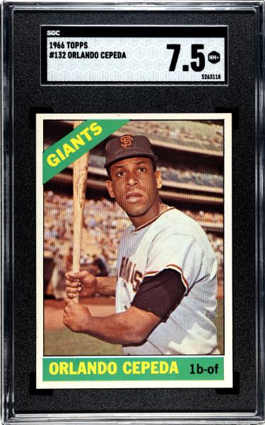 CTBL-038166 Orlando Cepeda 1966 Topps Baseball Card - No.132 SGC Graded 7.5 NM Plus - San Francisco Giants & HOF