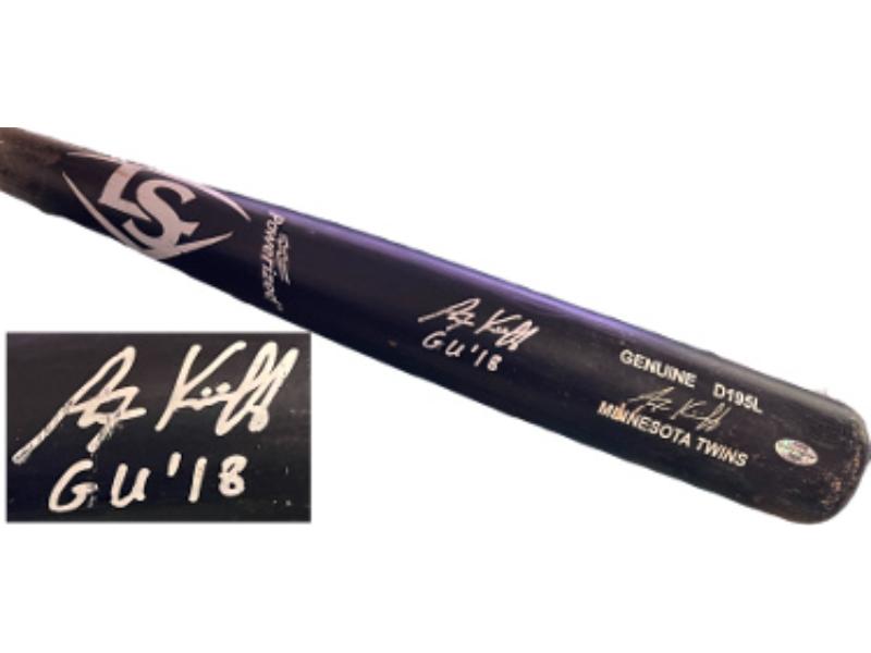 Picture of RDB Holdings & Consulting CTBL-038158 Alex Kirilloff Signed 2018 Louisville Slugger Game Used Player Model D195L Minnesota Twins Bat - Crave Hologram