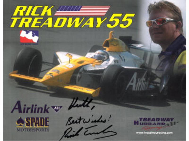 CTBL-031817 Rick Treadway Signed Indy Racing League 8.5 x 11 in. Photo - Keith & Best Wishes - Spade Motorsports -  RDB Holdings & Consulting, CTBL_031817