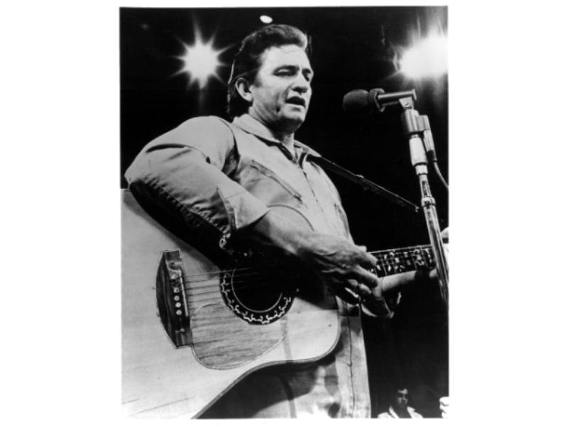 CTBL-038579 Johnny Cash The Man Vintage B&W 8 x 10 in. Photo, Black