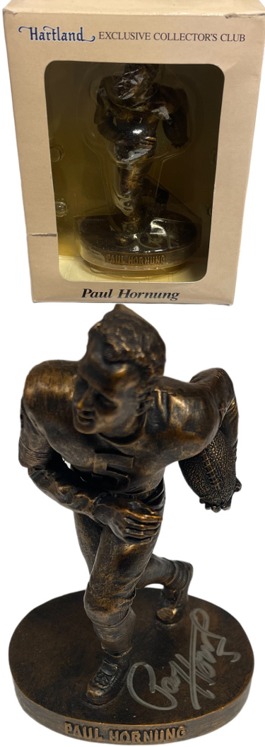 Picture of RDB Holdings & Consulting CTBLa038554 Paul Hornung Signed Notre Dame 2006 Hartland Collectors Club Exclusive 6 in. Bronze Figurine - Heisman Pristine & NIB