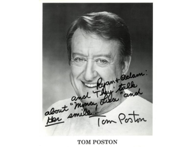 CTBL-038571 Tom Poston Signed B&W Ryan & Adam Mona Lisa Smile Insc 8 x 10 in. Photo - Hart, George Utley, Actor & Emmy & TV