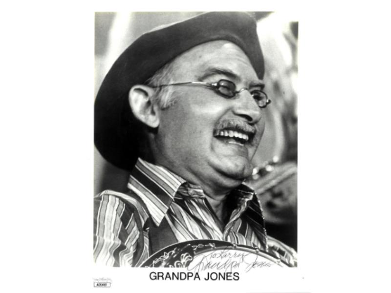 CTBL-038570 Grandpa Jones Signed Promo to Larry B&W 8 x 10 in. Photo - JSA No.AC92615 - Country Music & Hee Haw