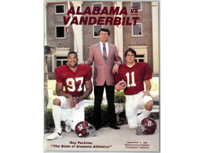 CTBL-038902 Alabama Crimson Tide VS Vanderbilt Commodores College Football Game Program - September 6, 1986 - Ray Perkins
