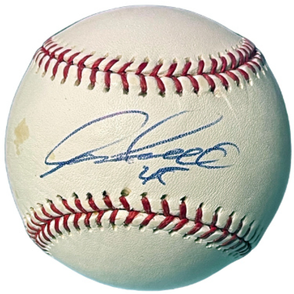 CTBL-039282 Ian Snell Signed Official Rawlings Major League Baseball No.45 Tone Spots - COA - Pirates & Mariners