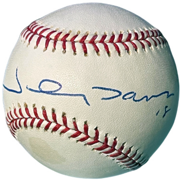 CTBL-039114 Johnny Damon Signed Official Rawlings Major League Baseball No.18 Tone Spots - COA - Yankees & Red Sox