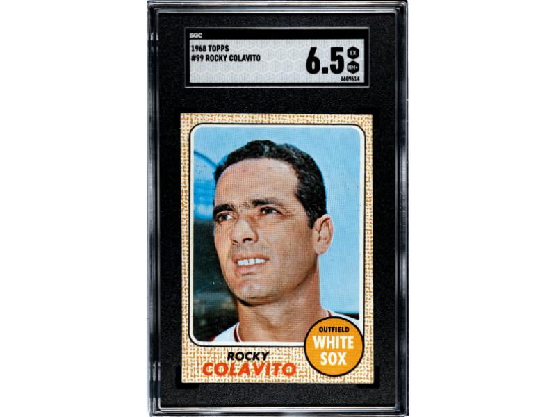 CTBL-038847 Rocky Colavito 1968 Topps Baseball Card No.99 - SGC Graded 6.5 EX-NM Plus - Chicago White Sox & 9 X All Star