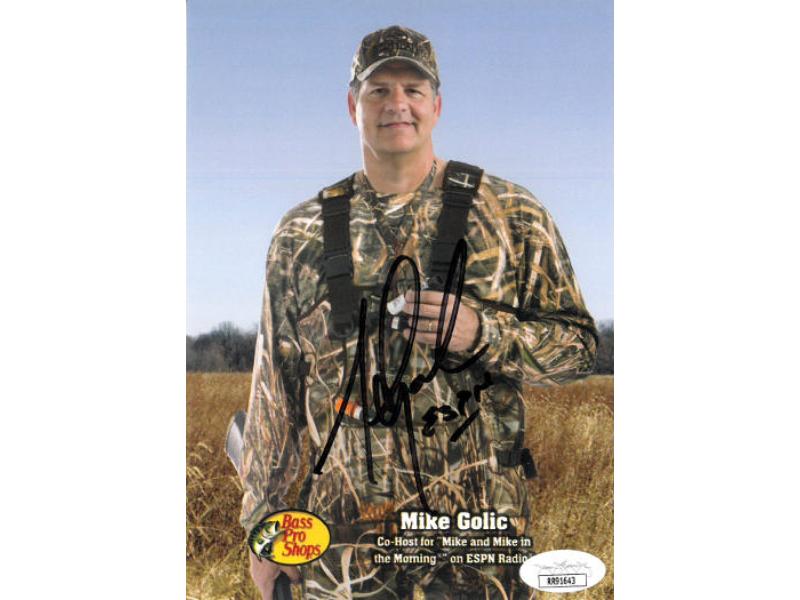 CTBL-038960 5 x 7 Mike Golic Signed Photo-JSA RR91643 - ESPN Mike & Mike, Philadelphia Eagles 8x10 & Bass Pro Shops