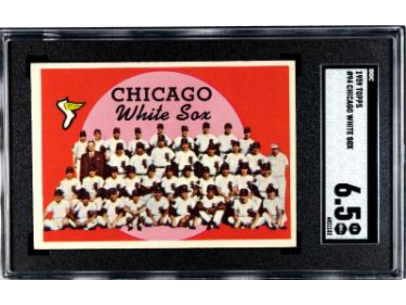 CTBL-038754 1959 Topps Chicago White Sox Team Checklist Baseball Card No.94-SGC Graded 6.5 EX-NM Plus