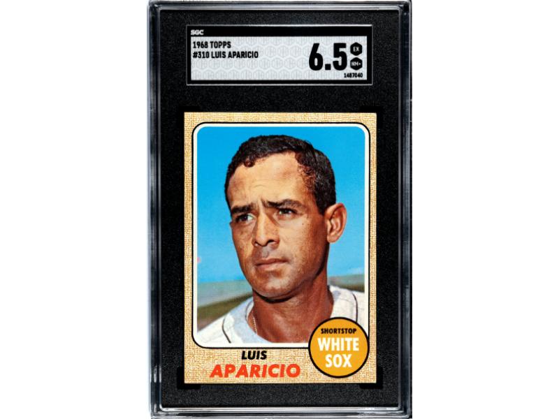 CTBL-038848 Luis Aparicio 1968 Topps Baseball Card No.310-SGC Graded 6.5 EX-NM Plus - Chicago White Sox & HOF