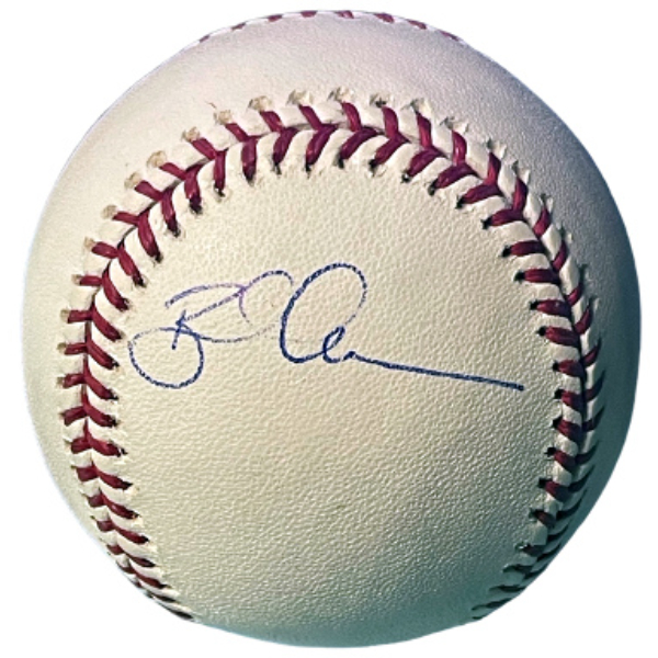 CTBL-039082 Brad Ausmus Signed Official Rawlings Major League Baseball - COA - Brewers, Tigers & Rangers - Side Panel Sig