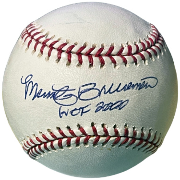 CTBL-039273 Marty Brennaman Signed Official Rawlings Major League Baseball HOF 2000 - COA - Voice of The Reds & Ford C. Frick Award Winner