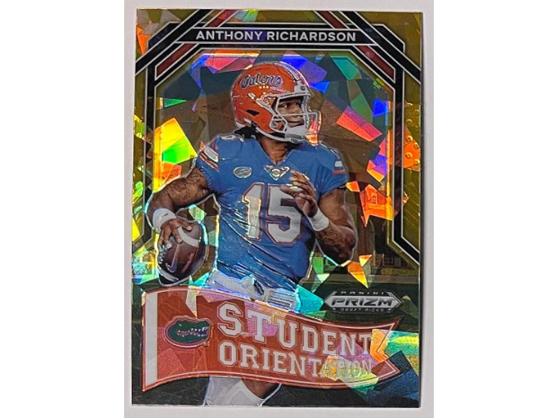 CTBL-039001 Anthony Richardson 2023 Panini Prizm Gold Ice Student Orientation Rookie Card No.SO-4 - Florida & Colts
