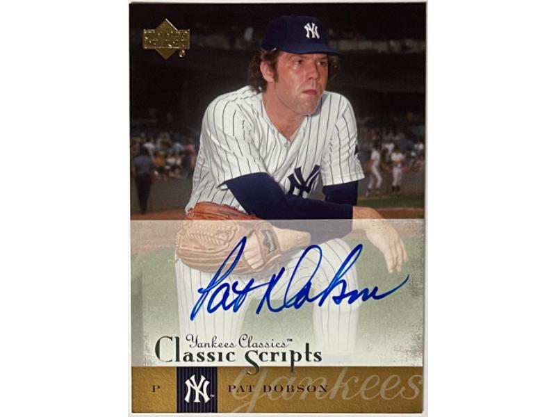 CTBL-039021 Pat Dobson Signed 2004 Upper Deck Yankees Classic Scripts On Card Auto Card No.AU-49