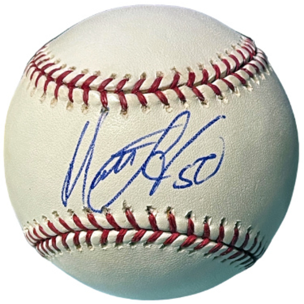 CTBL-039091 Matt Lawton Signed Official Rawlings Major League Baseball No.50 - COA - Minnesota Twins