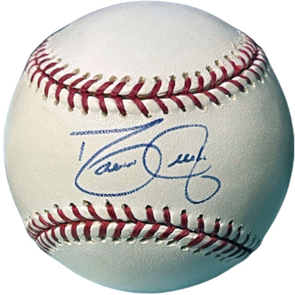 CTBL-039104 David Justice Signed Official Rawlings Major League Baseball - COA - Braves & Yankees