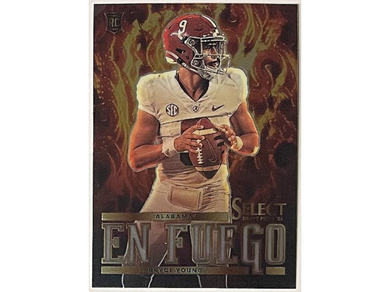 CTBL-039005 Bryce Young 2023 Panini Select Draft Picks En Fuego Rookie Card No.EF-BY - Alabama & Panthers