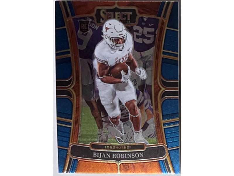 CTBL-039018 Bijan Robinson 2023 Panini Select Draft Picks Rookie Card No.9 - Texas & Falcons