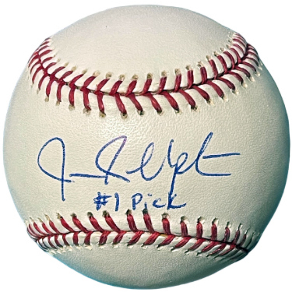 CTBL-039067 Justin Upton Signed Official Rawlings Major League Baseball No.1 Pick - COA - Arizona Diamondbacks