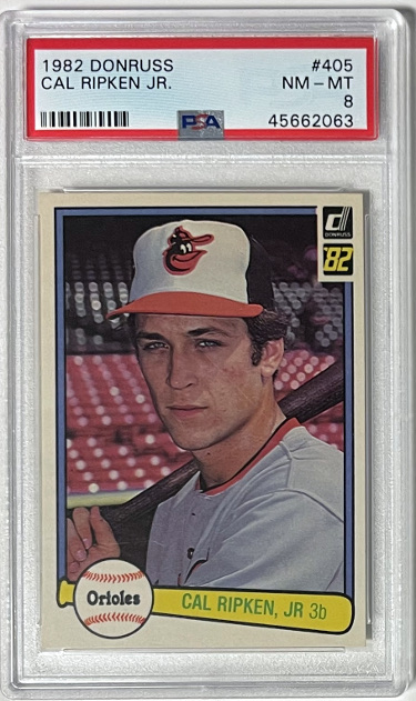 CTBL-039330 No.405 Cal Ripken Jr. 1982 Donruss MLB Rookie Card with PSA Graded 8 NM-MT - Baltimore Orioles-HOF -  RDB Holdings & Consulting, CTBL_039330