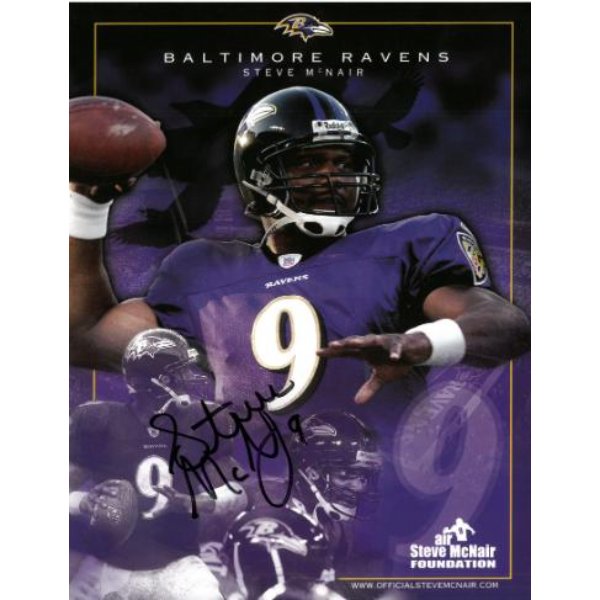 CTBL-039385 8.5 x 11 in. Steve McNair Signed Baltimore Ravens Air McNair NFL Collage Photo No.9 - Beckett Review -  RDB Holdings & Consulting, CTBL_039385