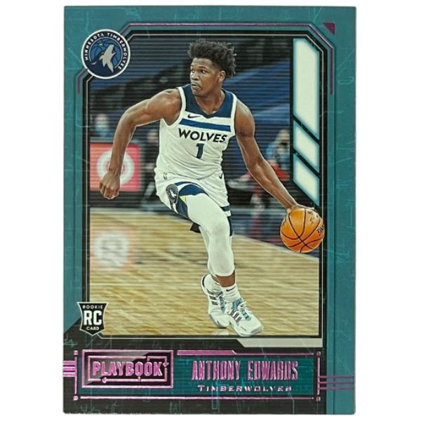 CTBL-039661 Anthony Edwards 2020-2021 Panini Chronicles Playbook Rookie Card with RC No. 167 - Minnesota Timberwolves