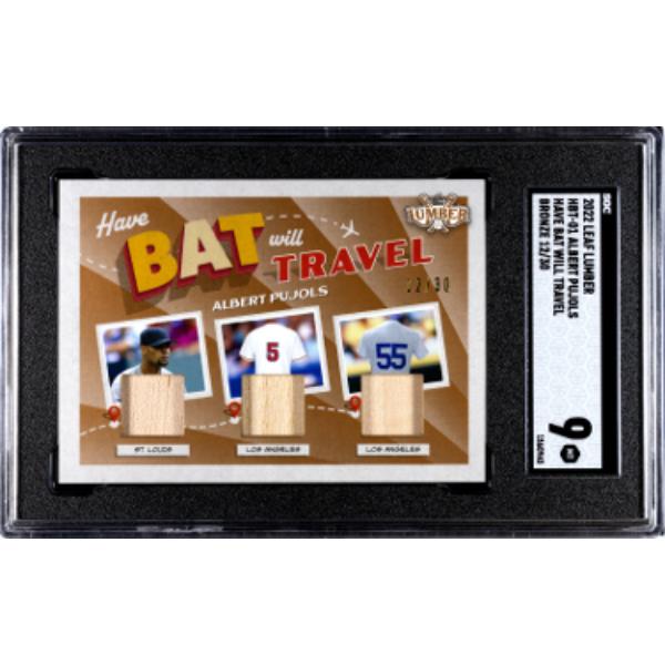 CTBL-039787 Albert Pujols 2022 Leaf Lumber Have Bat will Travel Bronze Card with No. HBT-01 - 30- SGC Graded 9 Mint - Cardinals - Angels - Dodgers -  RDB Holdings & Consulting, CTBL_039787