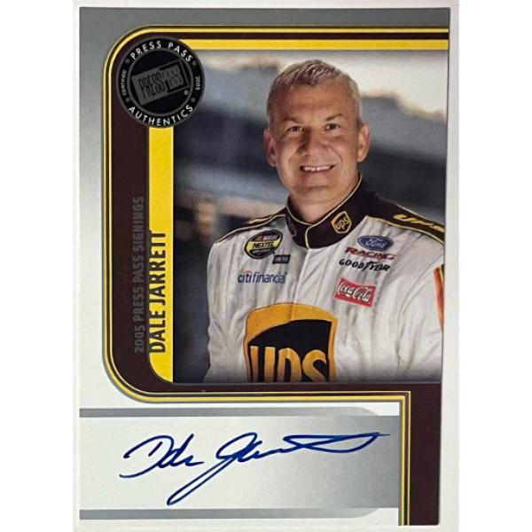 CTBL-039640 Dale Jarrett Signed 2005 Press Pass Signings UPS Racing NASCAR on Card -  RDB Holdings & Consulting, CTBL_039640