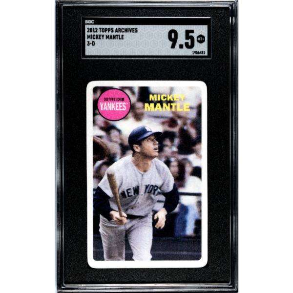 CTBL-039674   York Yankees-HOF Mickey Mantle 2012 Topps Archives 3-D Card - SGC Graded 9.5 Mint Plus -  RDB Holdings & Consulting, CTBL_039674