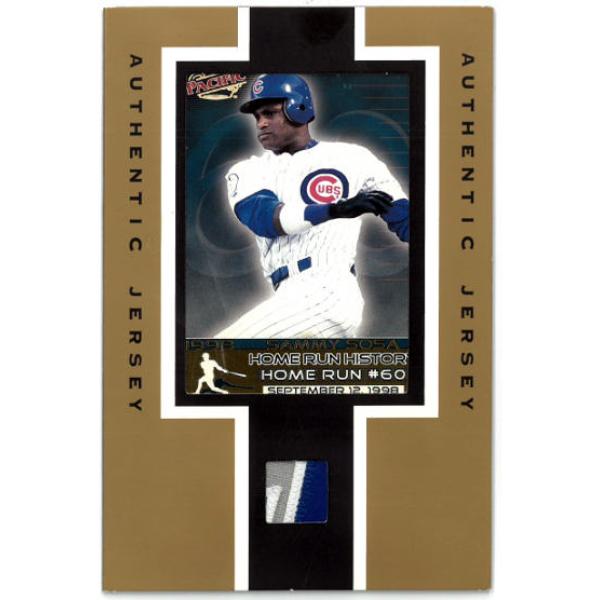 CTBL-039861 4 x 6 in. 1998 Sammy Sosa Authentic Jersey, Card Stand Up Display Chicago Cubs HR Upper Deck