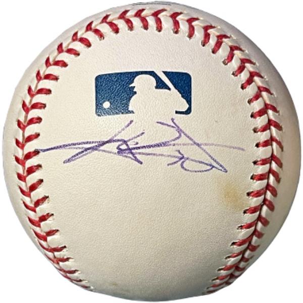 CTBL-040062 CJ & C.J. Wilson Signed Official Rawlings Major League Baseball Tone Spots - COA - Rangers, Angels & 2X AS