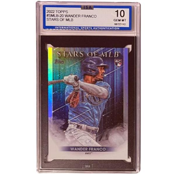 CTBL-039996 Wander Franco 2022 Topps Stars of MLB Rookie Card - RC - No.SMLB-20- ISA Graded 10 Gem Mint - Tampa Bay Rays