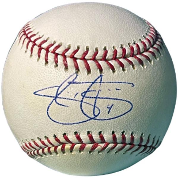 CTBL-040224 Shannon Stewart Signed Official Rawlings Major League Baseball No.4 Minor Tone Spot - COA - Blue Jays & Twins