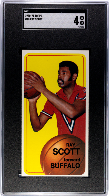 Picture of RDB Holdings & Consulting CTBL-039819 Ray Scott 1970-71 Topps Card No.48 - SGC Graded 4 VG-EX - Pistons&#44; Baltimore & Buffalo