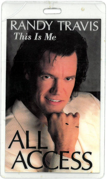 Picture of RDB Holdings & Consulting CTBL-039862 3 x 5 in. Randy Travis 1994 This is Me Laminated All Access Backstage Pass - Country Music